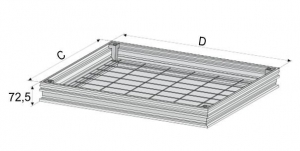Ревезійний люк в підлогу під плитку Aco Toptek 50*50см